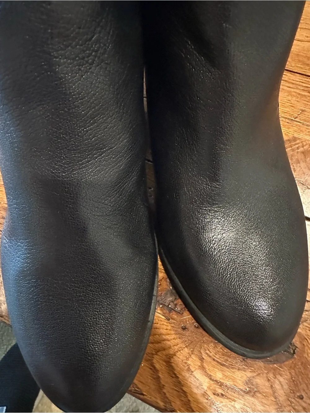 Title: Franco Sarto Diana Dual Zip Leather Ankle Booties Black Size 10